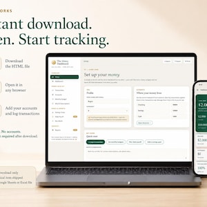 Personal Finance Dashboard | Budget Tracker, Debt Payoff, Net Worth & Savings Planner | No Excel, No Google Sheets, No Login | Works Offline image 2