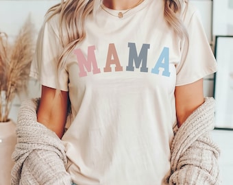 Mama Shirt For Mothers Day Gift From Daughter, Comfort Colors Mama Tshirt For Birthday Gift For Her, Baby Shower Gift Christmas Gift For Mom