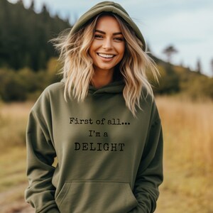 I&#39;m a delight, Someone Cares, Funny Coworker Hoodie, Office Hoodie, Retirement Hoodie, Funny Sarcastic Shirt, sarcastic sweatshirt,