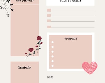 Daily Planner, Digital planner, Printable planner