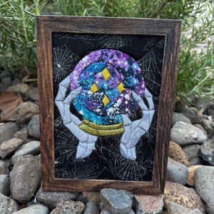 Kinusaiga Crystal Ball DIY Kit 5x7 (Advanced) | No Sew Fabric Art | Complete Craft Set |