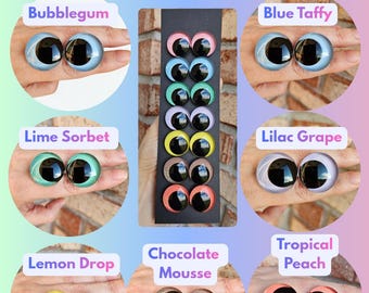 Dreamy Flavors Bundle and Save Handpainted Glitter Sinker Recessed Safety Eyes Amigurumi Crochet