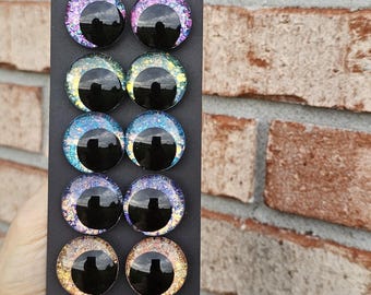Bundle and Save Radiant Rocks Collection Handpainted Glitter Sinker Recessed Safety Eyes Amigurumi Crochet