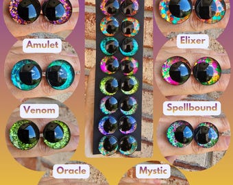 Bundle and Save Candlelit Coven Collection Handpainted Glitter Sinker Recessed Safety Eyes Amigurumi Crochet