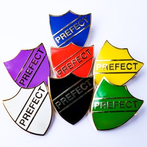 Prefect Shield Badges Packs of 4, School Badges, Metal Shield Badges, Prefect Badges, Metal Badge, School Prefect Badges, Pupil Badges