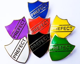 Prefect Shield Badges Packs of 4, School Badges, Metal Shield Badges, Prefect Badges, Metal Badge, School Prefect Badges, Pupil Badges