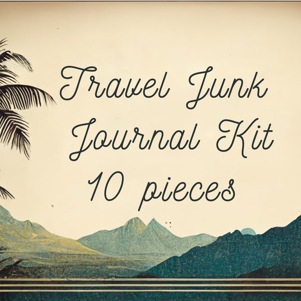 Junk Journal, Shabby, Travel, Kit, Europe, Road Trip, Camper, RV, Vintage, Vacation, Flowers, Printable, Digital Download