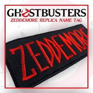 Ghostbusters Zeddemore Name Tag Patch, Sew On, Iron On, or Hook & Loop