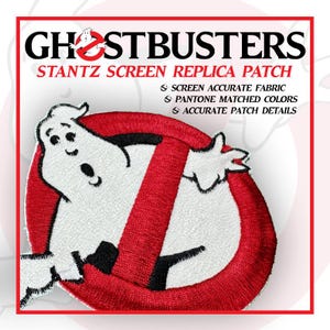 Ghostbusters Stantz Patch, Screen Accurate Replica, Ghostbusters Logo Patch, GB1 Uniform, Embroidered Iron On Patch