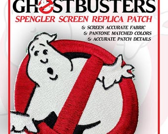 Ghostbusters Spengler-patch – schermnauwkeurige replica geborduurde patch – GB1 filmuniform cosplaypatch – Egon Spengler No Ghost-patch