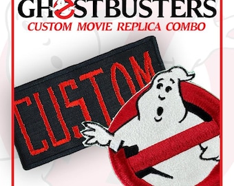 Ghostbusters Patch and Name Tag Combo – Screen Accurate Replica Patch Set – Custom Ghostbusters Uniform Patch & Personalized Name Tag