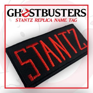 Ghostbusters Stantz Name Tag  Patch, Sew On, Iron On, or Hook & Loop