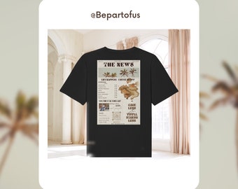 The News - Organic Oversize Shirt, Vintage T-Shirt, Gift for Woman and Man Unisex T-Shirt