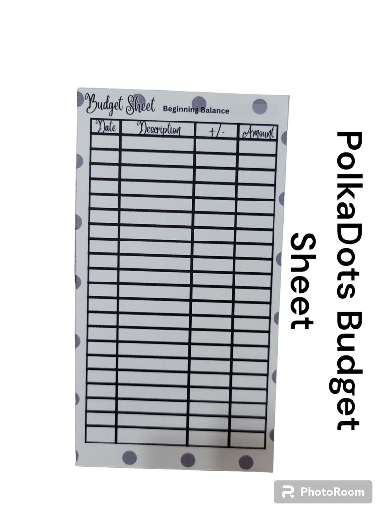 Themed Budget Sheets Etsy