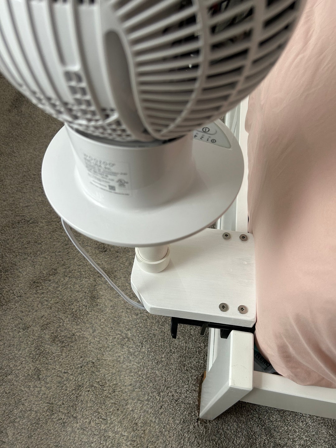 Bunk Butler™ Fan Perch Holds Fan to Allow Air to Flow Over Top Bunk