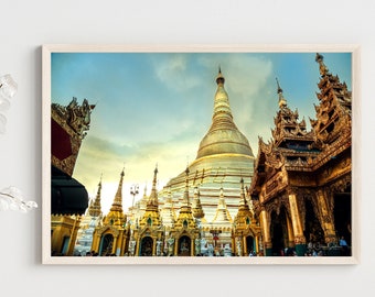 Shwedagon Pagoda, Myanmar Wall Art, Myanmar Photo, Myanmar Decor, Yangon, Asia, Myanmar Print, Burma, South East Asia Print, Buddhist Gift
