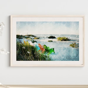 Sanibel Island, Florida Print, Florida Wall Art, Florida Poster, Florida Wall Photo, Florida Wall Decor, Florida Beach Print, Beach Chairs