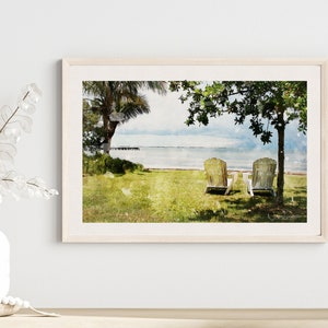 DIGITAL DOWNLOAD Pine Island, Florida Print, Florida Wall Art, Adirondack Chairs, Florida Wall Photo, Florida Wall Decor, Bokeelia, Fl.