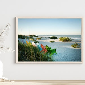 DIGITAL DOWNLOAD Sanibel Island, Florida Print, Florida Wall Art, Florida Wall Photo, Florida Wall Decor, Florida Beach Print, Beach Chairs