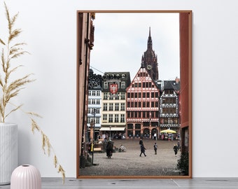 DIGITAL DOWNLOAD Frankfurt Skyline, Wall Decor Frankfurt, Frankfurt AM Main river, Germany Design Art Photography, Printable Wall Art,