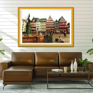 Frankfurt Old Town, Wall Decor Frankfurt, Wall Art, Frankfurt AM Main river, Germany Design Art Photography, Printable Wall Art, AM Main