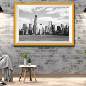 DIGITAL DOWNLOAD New York City, Lower Manhattan, One World Trade Center, East River, Liberty Park Downtown Manhattan, Financial District.