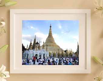 Shwedagon Pagoda Print, Yangon, Myanmar Wall Art