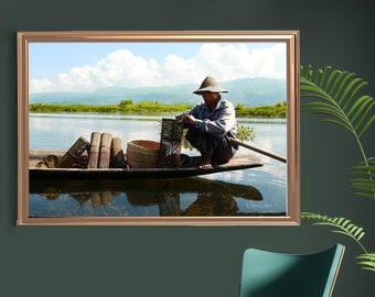 DIGITAL DOWNLOAD Inle Lake, Myanmar Wall Art, Myanmar Photo, Myanmar Decor, Yangon, Myanmar Print, Burma, South East Asia, Buddhist Gift.