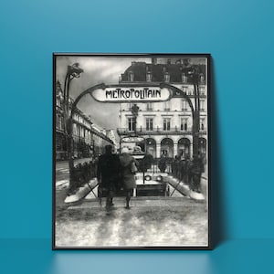 Street View Montmartre, Paris France wall Art, Montmartre, Place du Tertre, Rue de l&#39;Abreuvoir, Sacré-Cœur, Rue des Abbesses, Paris Metro