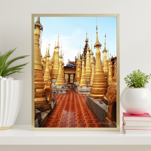 Inle Lake, Indein Stupas, Myanmar Wall Art, Myanmar Photo, Myanmar Decor, Yangon, Asia, Myanmar Print, Burma, Southeast Asia, Buddhist Gift