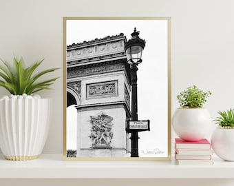 Impresión del Arco del Triunfo, Vista de la calle de París, Arte mural de los Campos Elíseos