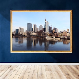 Frankfurt Skyline, Wall Decor Frankfurt, Wall Art, Frankfurt AM Main river, Germany Design Art Photography, Printable Wall Art, AM Main