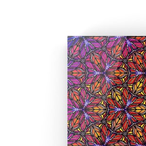 A3 300gsm satynowy karton z nadrukiem „Alien Flower-ers” bez obramowania w ramce A3