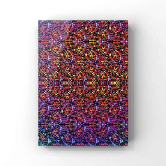 A3   300gsm satin card print   ‘Alien Flow-ers’ borderless A3 frame