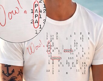 Personalisiertes Geburtstagsgeschenk Papa Vatertagsgeschenk Opa Wow Signal T-Shirt Nerd Geek Geschenk zur Geburt Astronomie Shirt Männer