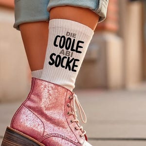 Lustige Abi-Socken & potenzieller "Sparstrumpf" Abitur Geldgeschenk kreativ | Geschenk Schulabschluss für Abiturienten | Personalisierbar