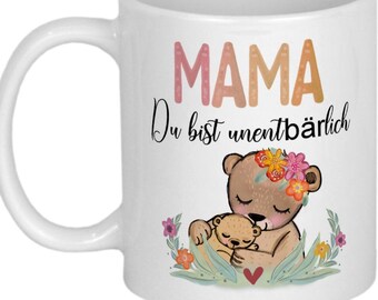 Geschenke für Mama Tasse mit Spruch von Kindern Geburtstagsgeschenk Mutter Weihnachtsgeschenk Geschenkideen Muttertagsgeschenke unentbärlich