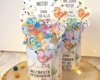 Duplo Farewell Band for Teacher (PDF) - Daycare/Kindergarten Gift - DIY Tree/Birds Gift Certificate Template - Thank You Teacher (Last Minute)