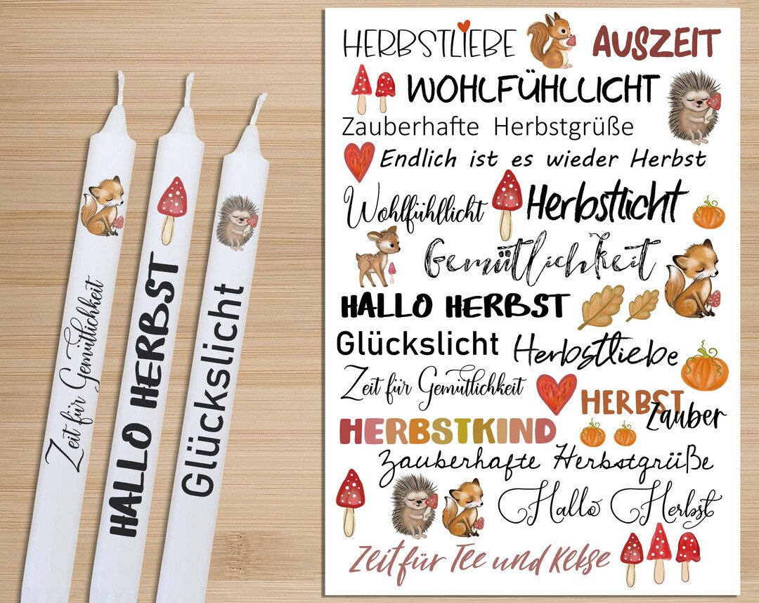 Herbst Aufkleber Set - 16 Bögen Mit Kürbis, Igel & Blätter Motiven