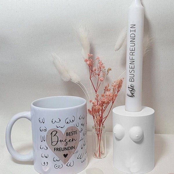 BFF Kerzenständer Beste Freundin Geschenk Busenfreundin Tasse Geschenkidee Freundinnen Geschenk Geburtstagsgeschenk Erinnerungsgeschenk