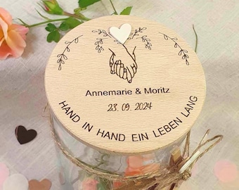 Personalized wedding gift – storage jar for money gifts for weddings – gift idea wedding gift – guest gift for couples