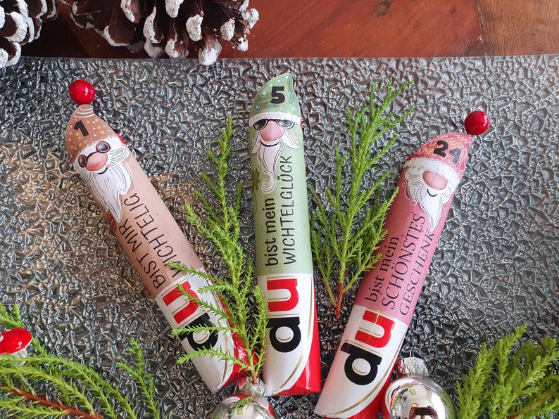 PDF Download 24x Banderole Duplo Gift, DIY Advent Calendar, Make Your