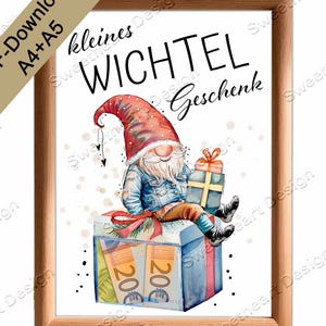 PDF Download - Money Gift Christmas, Secret Santa Gifts to Print for Birthday & Christmas to Give Money