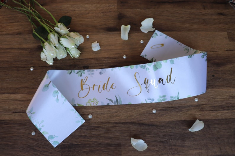 Bride to be, Green sash, Hen Party Sash, Bachelorette Party Sash, Bride to be satin sash, Sage green sash, sash for bride, hen, Hen do, sash Bride squad