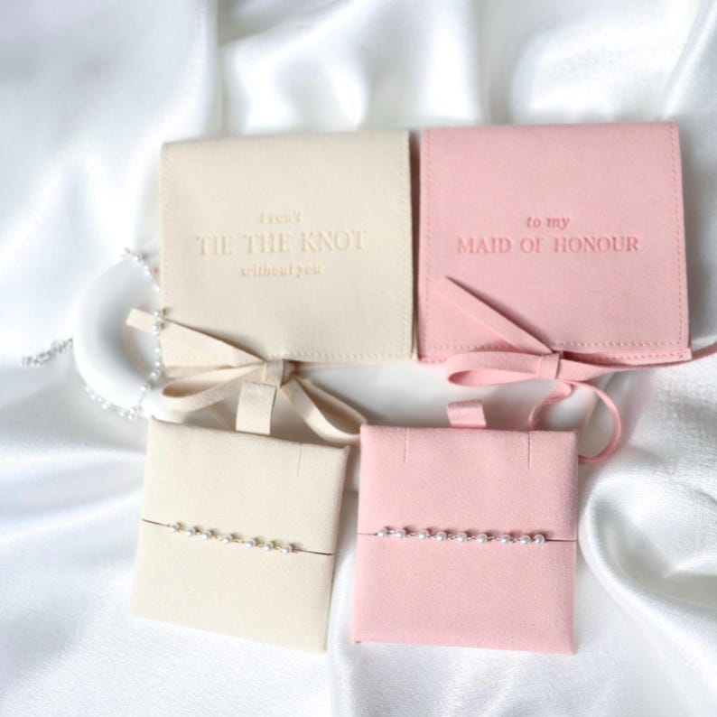 Elegante pulsera de perlas para dama de honor, bolsa de regalo incluida imagen 7