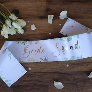 Bride to be sash, Hen Party Sash, Bachelorette Party Sash, Sage green sash, Bride Sash, Floral bride sash, Future Mrs sash, sash for bride, Bride Squad