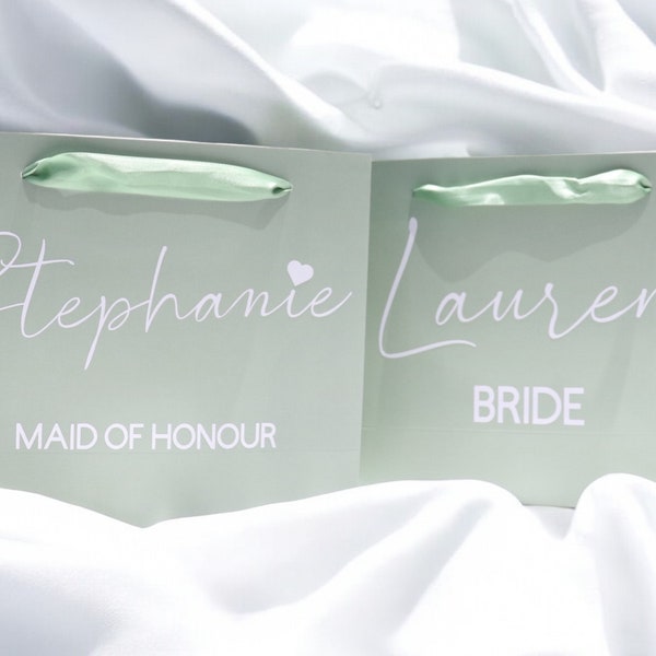 Personalisierte Sage Geschenktüte: Hochzeit, Brautjungfer, Hen Party Favor