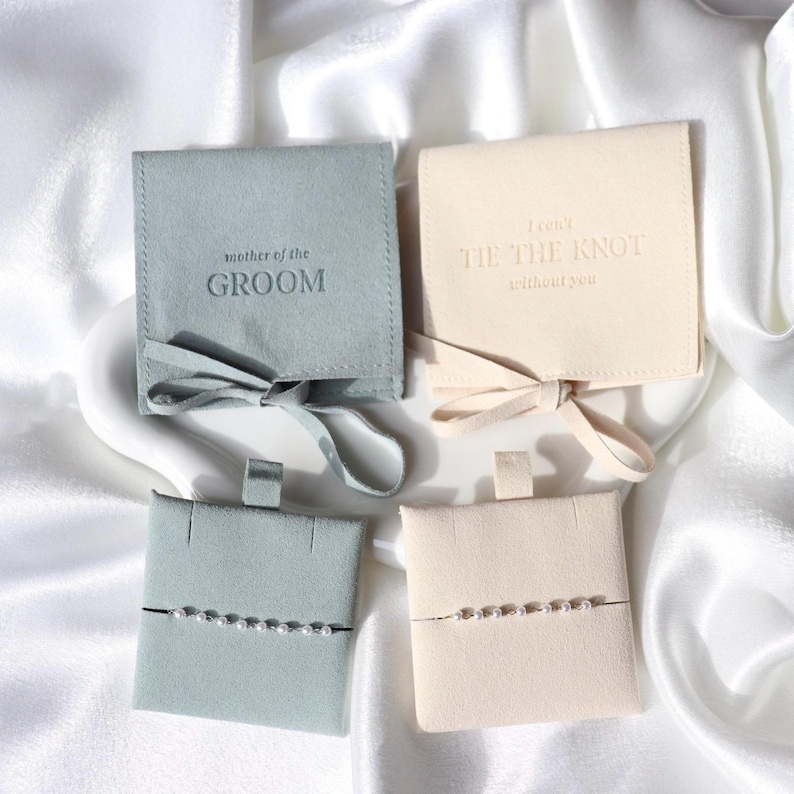 Elegante pulsera de perlas para dama de honor, bolsa de regalo incluida imagen 6