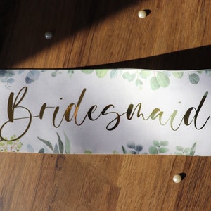 Braut zu sein, Schärpe, Hen Party Schärpe, Junggesellinnenabschied, Salbei grüne Schärpe, Braut Schärpe, Florale Braut Schärpe, Schärpe für Braut Bridesmaid