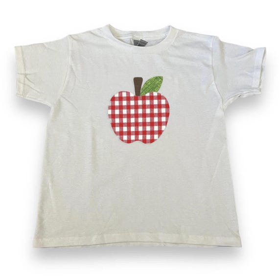 Patchwork Apple Handmade Screenprinted Women's Baby Tee - Etsy